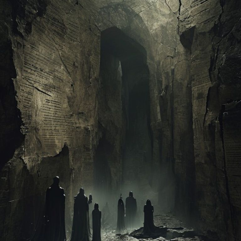 Agartha inner earth underground mystery ancient civilization illustration
